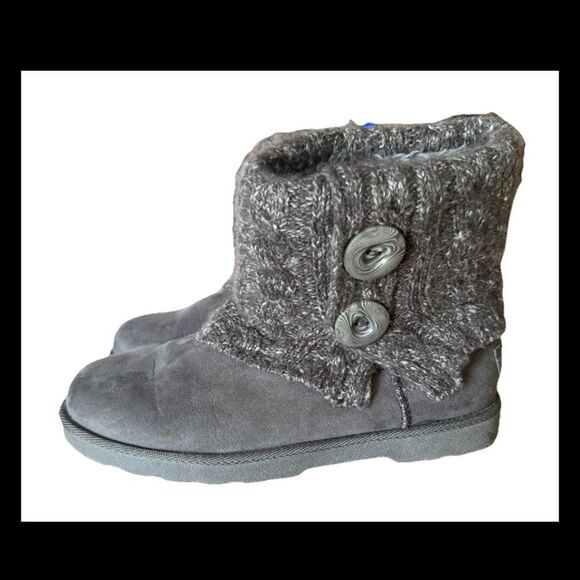 Makalu Dacia Tweed Wool Top Women's Gray Boots Size 8M - Picture 5 of 7